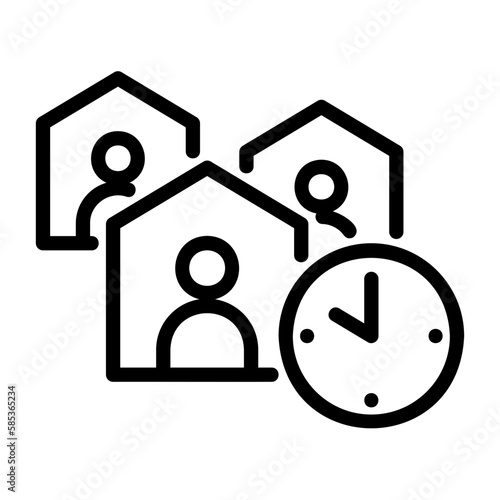 lockdown, time restriction icon