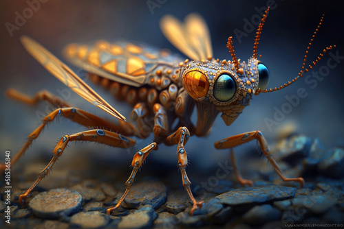 mosquito bot close up, Generative AI
