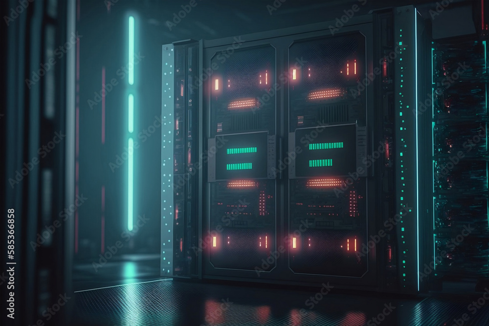 front of server, Generative AI front of server, Generative AI
