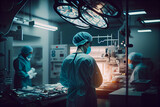 Medical Team Performing Surgical Operation in Modern Operating Room AI Generated