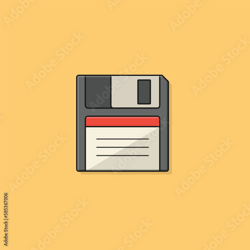 illustration of a floppy disk icon 90s 80s retro tech media storage nostalgia memories