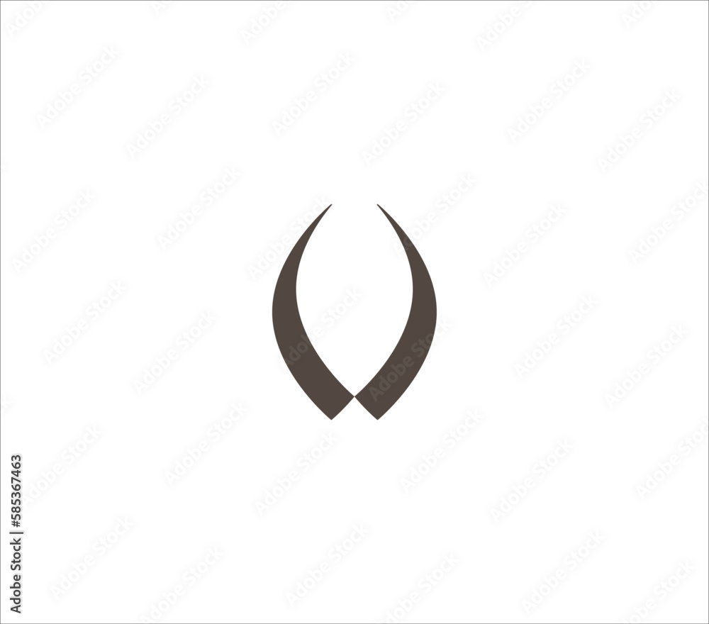 abstract letter logo w shaped work shirt collar. abstract letter logo w shaped work shirt collar.