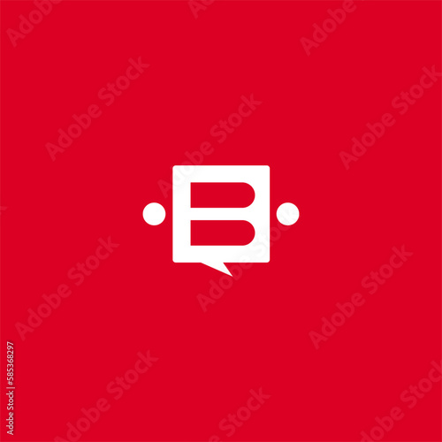 Square Letter B Chat Logo
