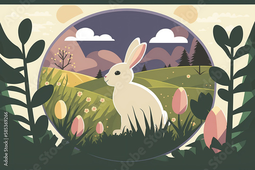Easter Sunday Bunny Generative AI