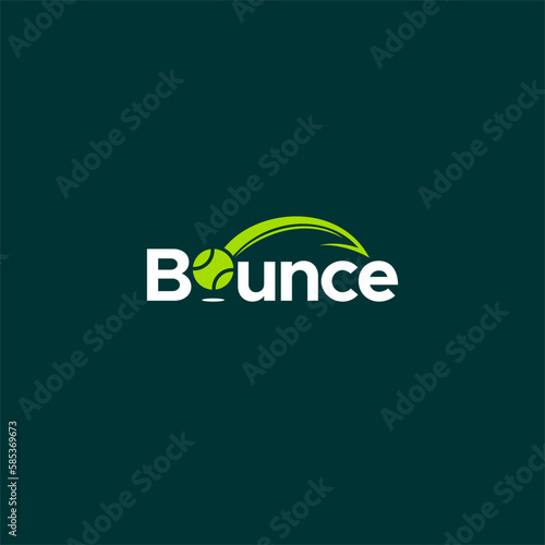 Bounce Typography Logo using tennis ball