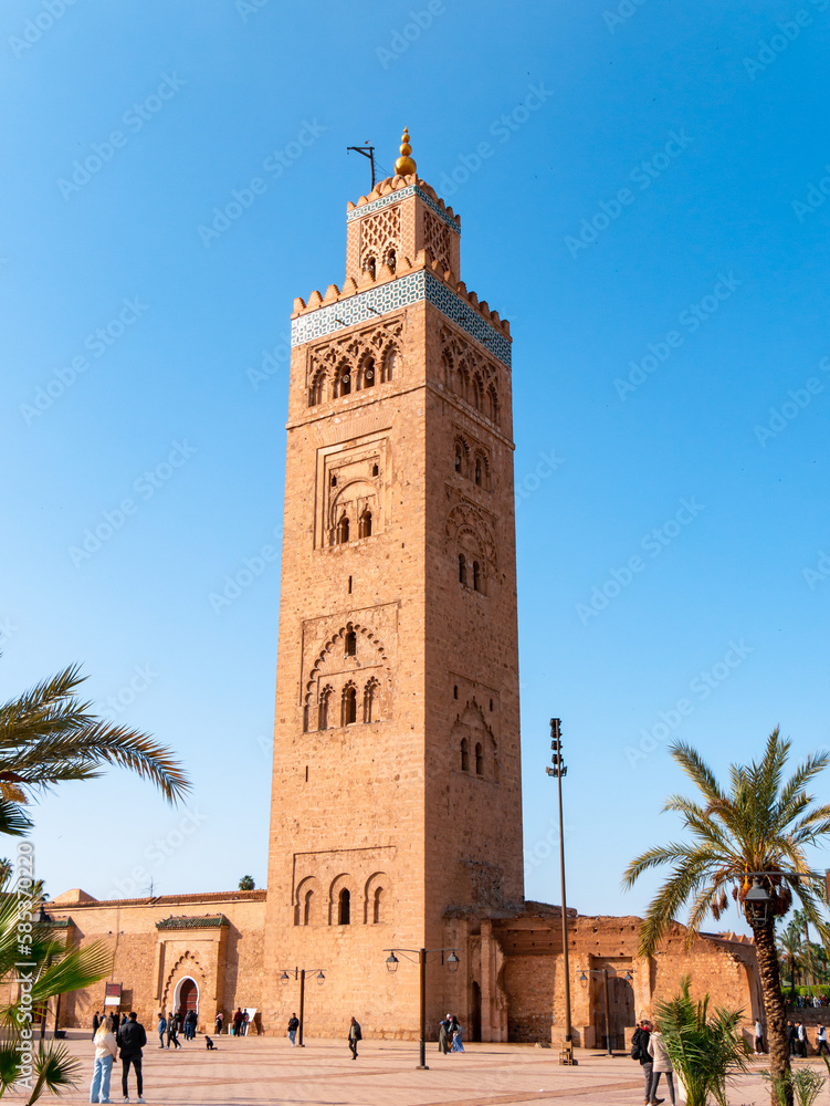 Koutoubia - Kutubiyya Mosque in Marrakesh on a sunny winter morning