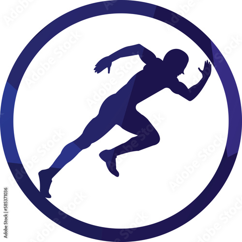 Physiotherapy treatment design template vector with people run. Colorful vector health. Physiotherapy clinic logo. Physiotherapy logo