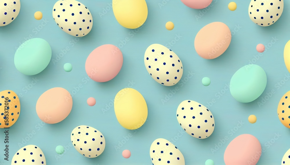 Colorful easter eggs cute illustration pattern Colorful easter eggs cute illustration pattern