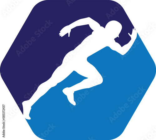 Physiotherapy treatment design template vector with people run. Colorful vector health. Physiotherapy clinic logo. Physiotherapy logo