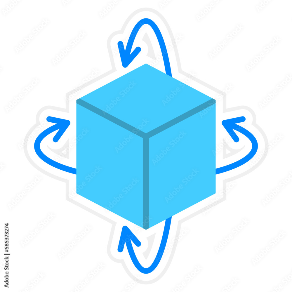 360 Degrees Sticker Icon 360 Degrees Sticker Icon