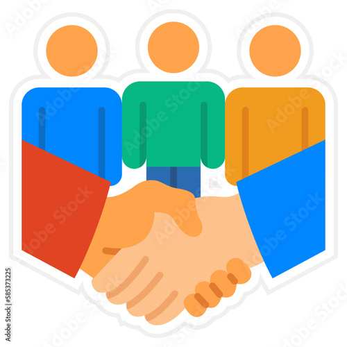 Teamwork Sticker Icon