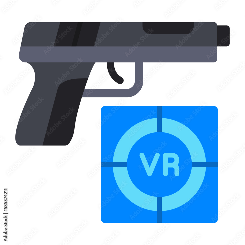 Shooting Game Flat Icon