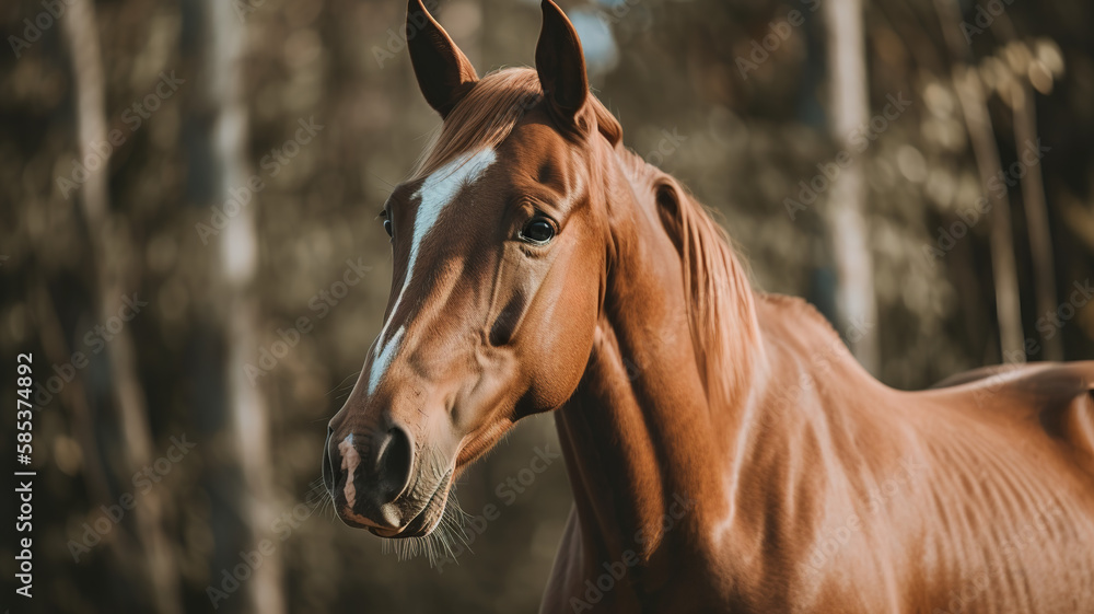 Portrait of a horse, Generative AI Portrait of a horse, Generative AI