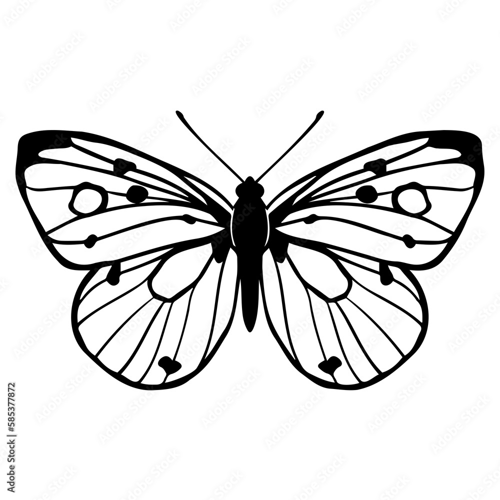 Trendy graphic tattoo sketch of butterfly. Isolated graphic y2k style butterfly silhoette Trendy graphic tattoo sketch of butterfly. Isolated graphic y2k style butterfly silhoette