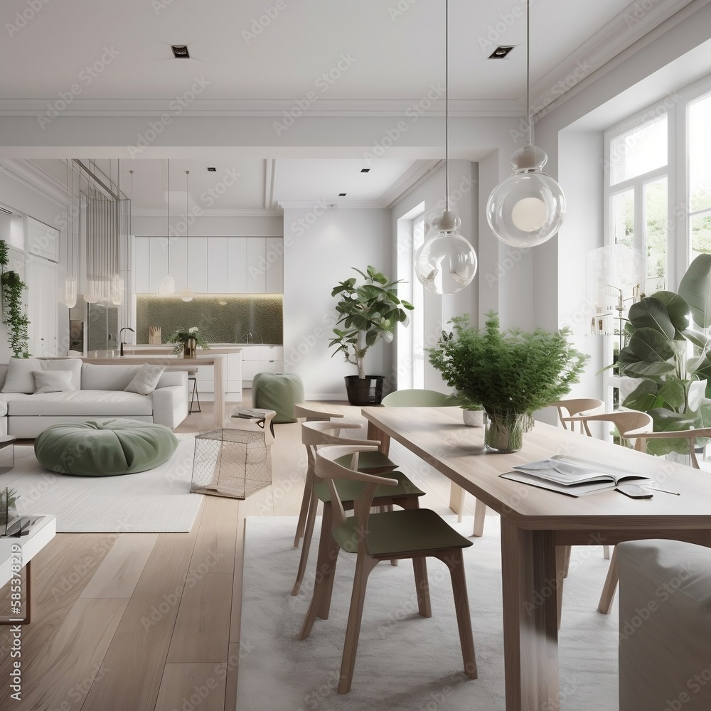 luxury Scandinavian living room, modern luxury Scandinavian living room, modern