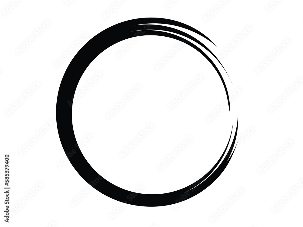 Grunge circle made of black paint.Grunge circle made of black ink on the white background. Grunge circle made of black paint.Grunge circle made of black ink on the white background.