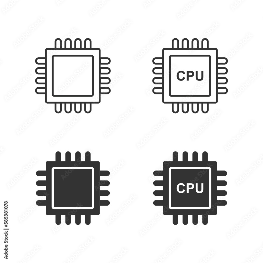 Processor icon. Mini cpu icon flat style. Mobile processor vector. Phone processor illustration. Basic CPU icon. Vector illustration chip signs for logo design, web design or mobile app. Processor icon. Mini cpu icon flat style. Mobile processor vector. Phone processor illustration. Basic CPU icon. Vector illustration chip signs for logo design, web design or mobile app.