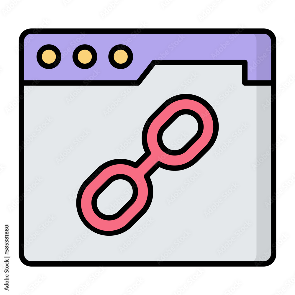 Link Line Color Icon Link Line Color Icon