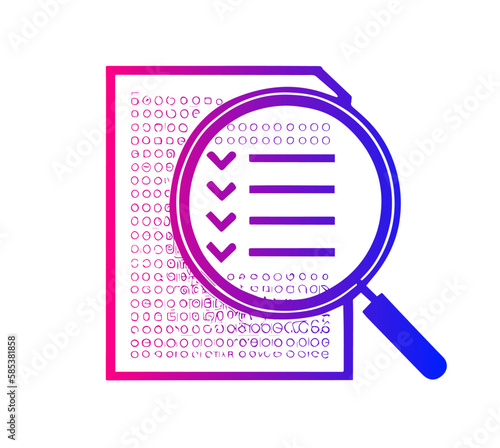 Attention to Detail icon. Spotting and Completing Tasks icon. Magnifying Glass and Checklist icon.