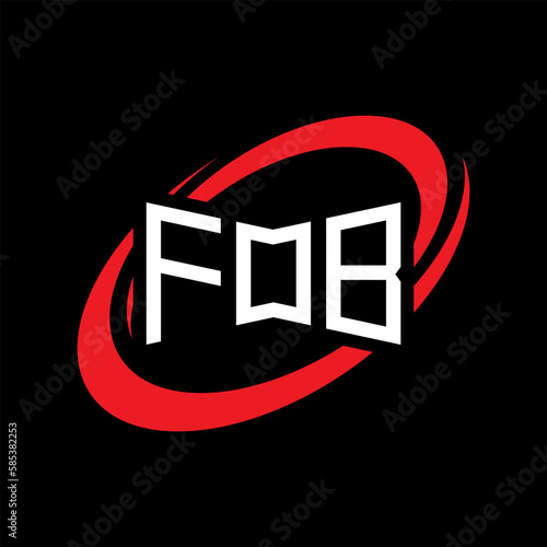 fob LOGO , fob LETTER LOGO, fob LETTER LOGO, ABSTRACT LOGO, MINIMAL , BRAND,  NEW