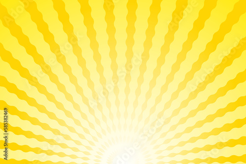Sunrise image gradient yellow background with wavy concentration lines.