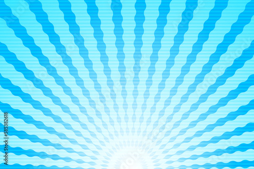 Light blue gradient background with twisted concentration lines from the bottom.