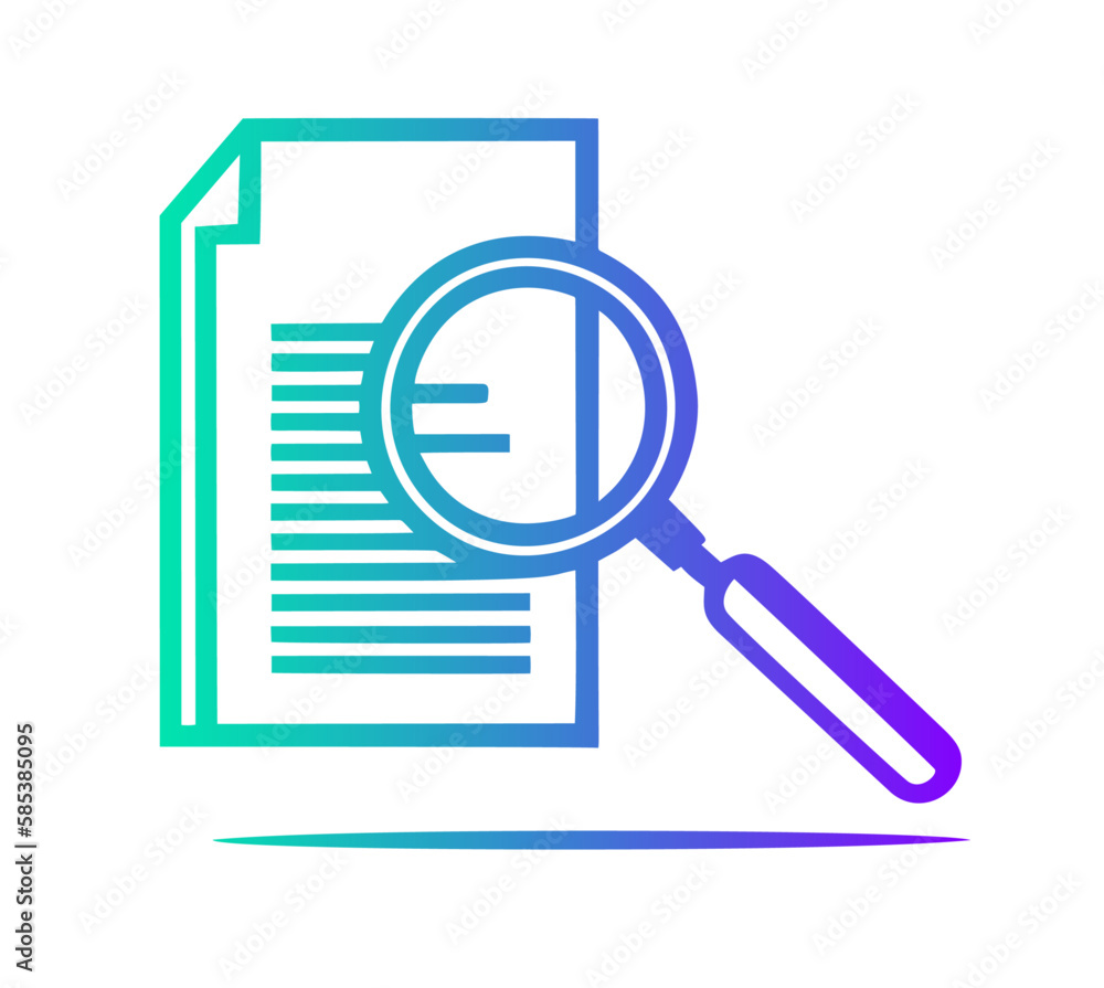 Attention to Detail icon. Magnifying Glass and text icon. Attention to Detail icon. Magnifying Glass and text icon.