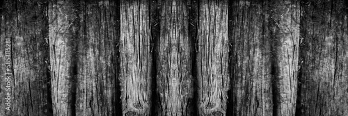 Panel kuchenny z motywem Czarne pionowe deski baner