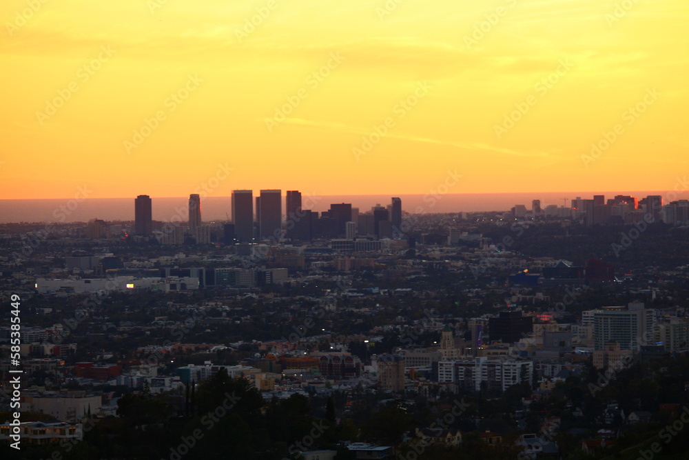 Fototapeta premium Sonnenuntergang über Los Angeles