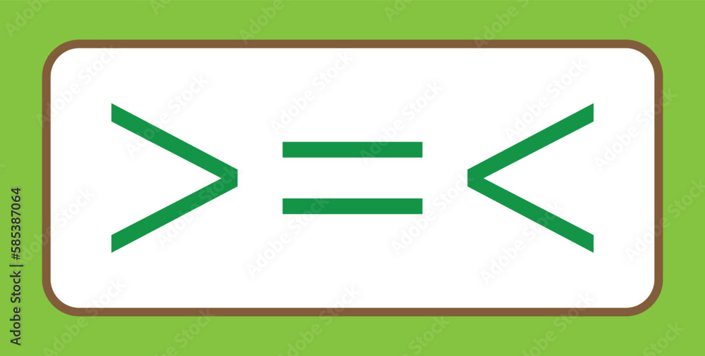 Less than greater than and equal symbol in mathematics. inequality symbols. Less than greater than and equal symbol in mathematics. inequality symbols.