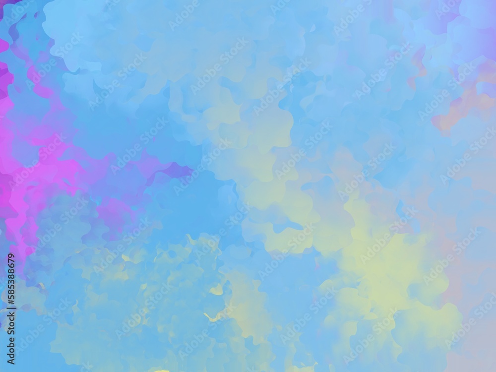 Abstract beautiful pastel dream colors watercolor background in beautiful pink, yellow and cyan blue colors. perfect for websites, presentation or texture etc.