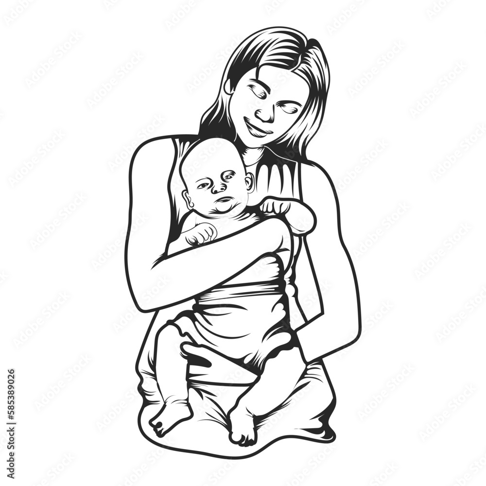 mother loves her baby, mother.s day vector design. mother loves her baby, mother.s day vector design.