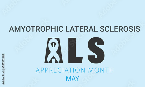 ALS (Amyotrophic lateral sclerosis) awareness month . vector Template  background, banner, card, poster