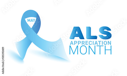 ALS (Amyotrophic lateral sclerosis) awareness month . vector Template  background, banner, card, poster
