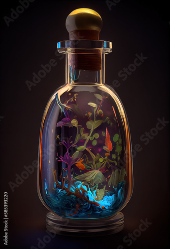 Photo of a magical potion. Ai generated.