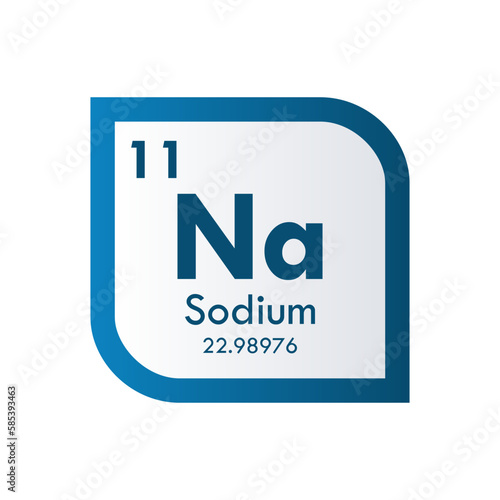 sodium icon set. vector template illustration  for web design