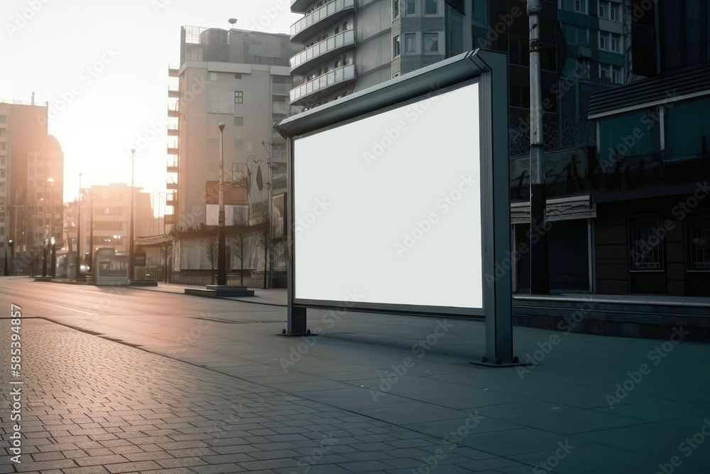 Blank billboard for outdoor advertising poster. Generative AI Blank billboard for outdoor advertising poster. Generative AI