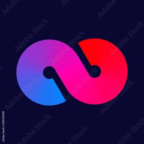 Infinity gradient geometric logo