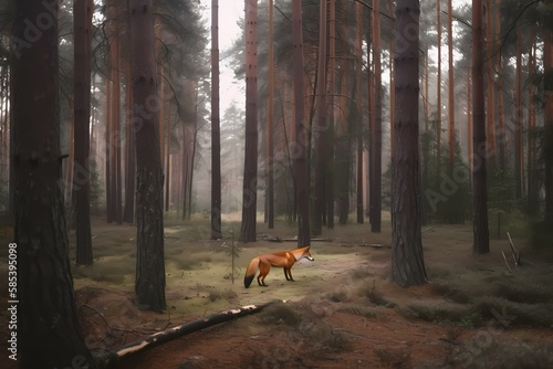 fox in the forest 