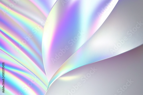 white pink Holographic texture foil effect. Hologram chrome abstract background, ai generated