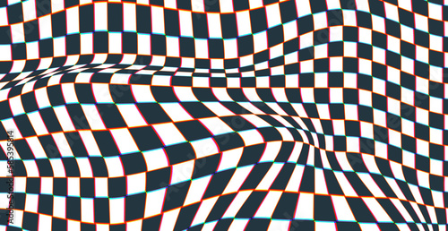 Checkered pattern, chess squares, glitch background