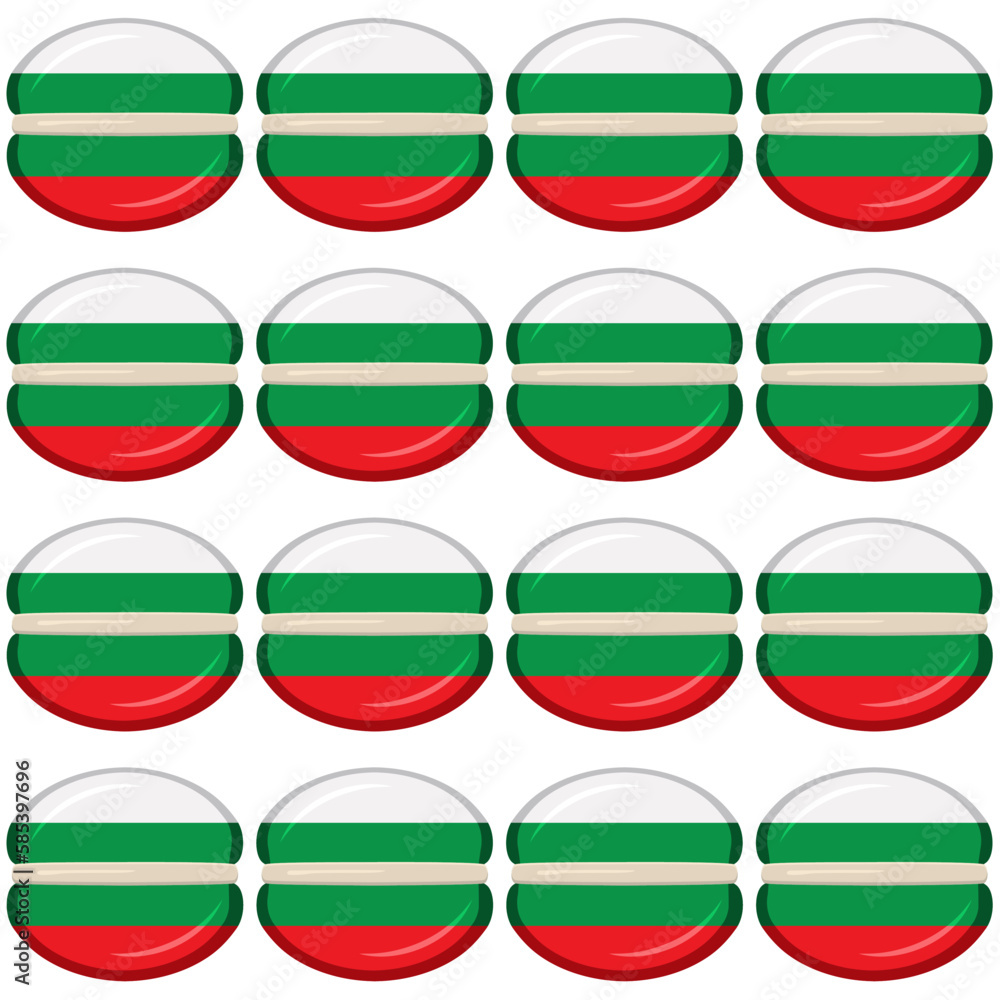 Pattern cookie with flag country Bulgaria in tasty biscuit Pattern cookie with flag country Bulgaria in tasty biscuit