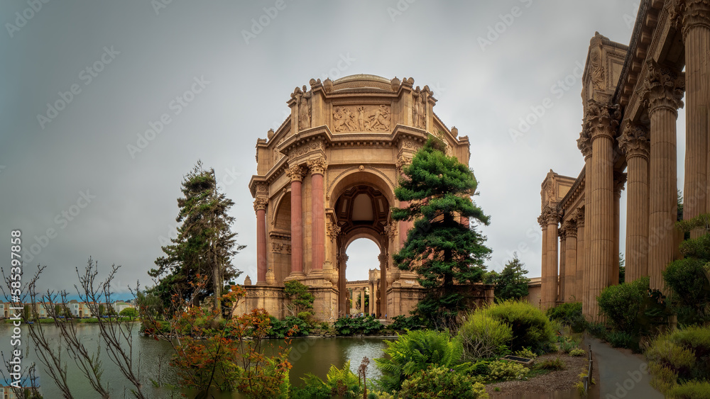 San Francisco Palace of Fine Arts in 360 view