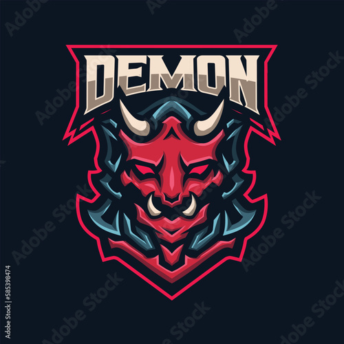 Demon Samurai Mascot Logo