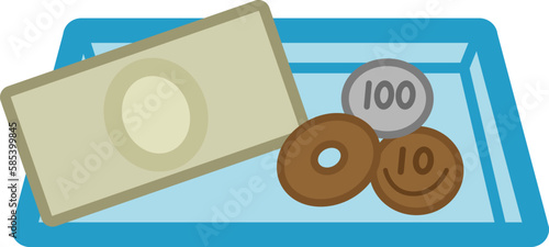 コイントレーのシンプルなイラストアイコン