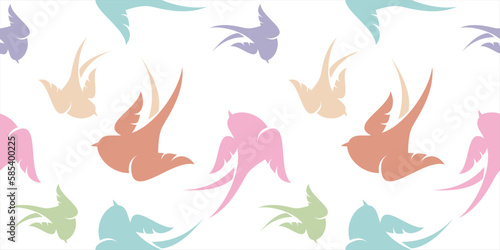 Colorfull Sparrow bird pattern background