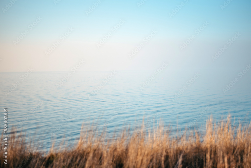 Blue Sea view horizon background