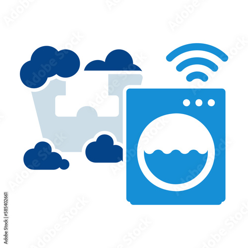 internet of things, washing machine icon