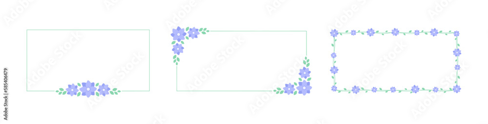 Rectangle lavender floral frame set. Botanical flower border vector illustration. Simple elegant romantic style for wedding events, signs, logo, labels, social media posts, etc. Rectangle lavender floral frame set. Botanical flower border vector illustration. Simple elegant romantic style for wedding events, signs, logo, labels, social media posts, etc.