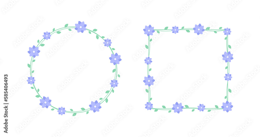 Pastel lavender floral frame set. Botanical flower border vector illustration. Simple elegant romantic style for wedding events, signs, logo, labels, social media posts, etc. Pastel lavender floral frame set. Botanical flower border vector illustration. Simple elegant romantic style for wedding events, signs, logo, labels, social media posts, etc.